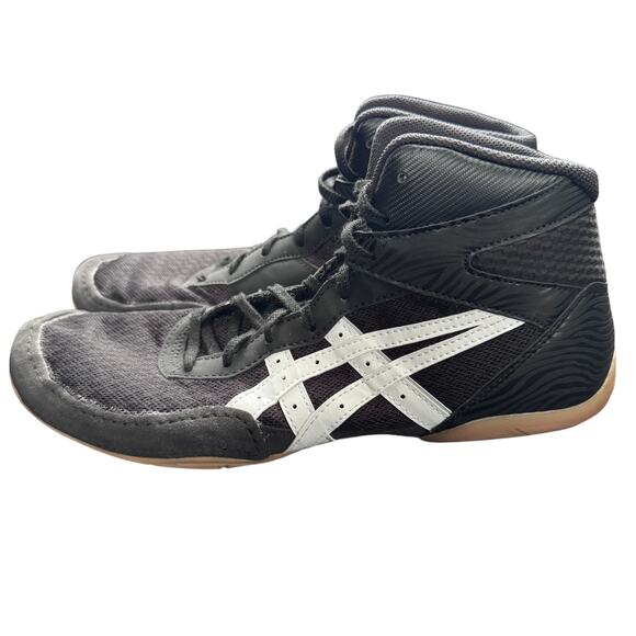 ASICS Matflex 7 Wrestling Shoes Men 10.5 Black Synthetic Performance 1081A051 - Picture 2 of 9
